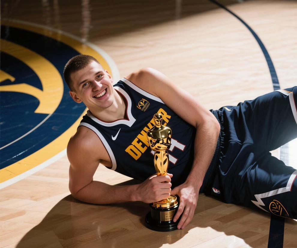 丹佛掘金NBA击败菲尼克斯太阳约基奇勾手命中